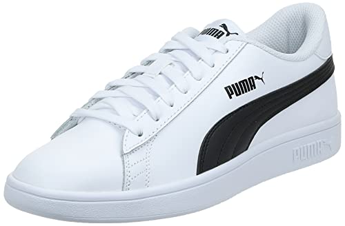 PUMA Smash V2 L, Sneaker Unisex Adulto, Blanco (White/Black), 48.5 EU