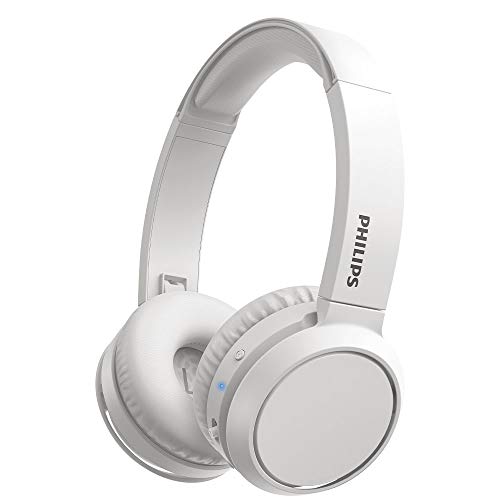 Philips H4205WT/00 - Auriculares inalámbricos Bluetooth, On Ear (Bass Boost, 29 Horas de autonomía, función de Carga rápida, Aislamiento acústico, diseño Plegable) Blanco Mate