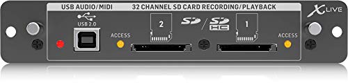 Tarjeta de expansión Behringer X-LIVE X32 para grabación/reproducción en vivo de 32 canales en tarjetas SD/SDHC e interfaz de audio/MIDI USB