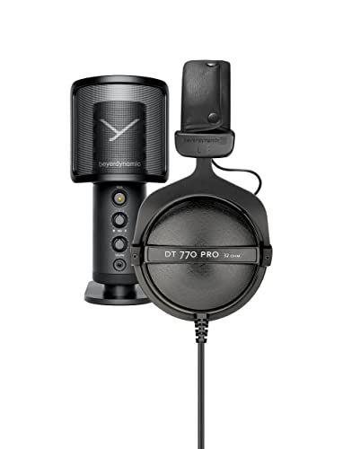 beyerdynamic Creator Pro Bundle DT 770 Pro 32 Ohm Auriculares de Estudio y el micrófono Fox