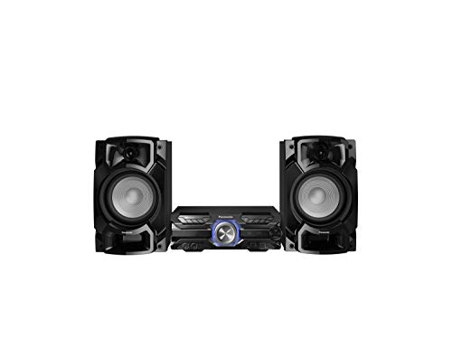 Panasonic SC-AKX320 - Equipo de Sonido de Alta Potencia para el hogar (450W, 16 cm Woofer, 6 cm Tweeter, Bluetooth, USB Dual, CD, AUX, DJ Jukebox, Función DJ, Hi-Fi, Sonido Nítido) Color Negro