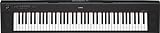 Yamaha NP-32B Piaggero - Teclado digital ligero, con 76 teclas de tipo piano con Pulsación Suave Graduada, función de grabación, conexión para auriculares y para pedal de sustain