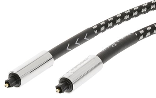 Cable de audio óptico de gama alta TosLink macho - TosLink macho de 3,00 m en color negro