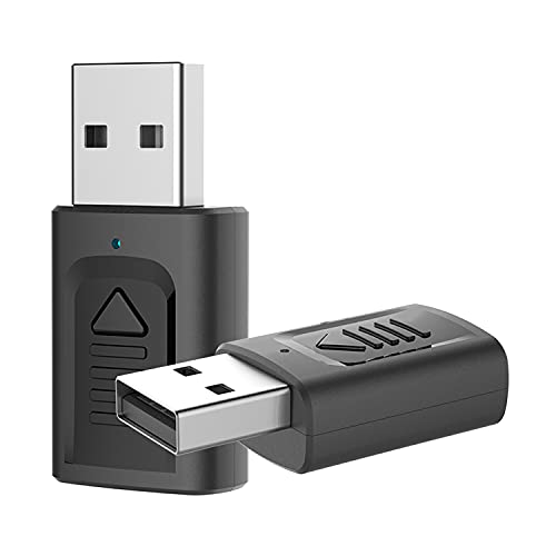 GeekerChip Adaptador Bluetooth USB 5.0,USB Bluetooth Receptor/Transmisor 2 en 1 con Audio 3.5MM Cable para PC/TV/Auriculares/Altavoces/Radio