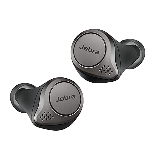 Jabra Elite 75t, Auriculares Bluetooth con Cancelación Activa de Ruido y batería de larga duración, Llamadas y música verdaderamente inalámbricas Negro Titanio