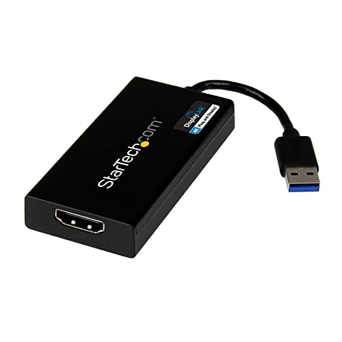 StarTech.com Adaptador Gráfico Externo USB 3.0 a HDMI - UltraHD 4K 30Hz - Certificado DisplayLink - Conversor USB-A a HDMI para Monitor - Tarjeta Gráfica Externa de Vídeo - Mac y Windows (USB32HD4K)