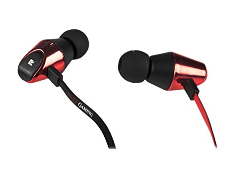 Mars Gaming MIH2 Auriculares In-Ear con Micrófono, Jack 3.5, In-Ear, Negro/ Rojo
