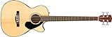Fender: CB60SCE Electro-Acoustic Bass Guitar - Natural