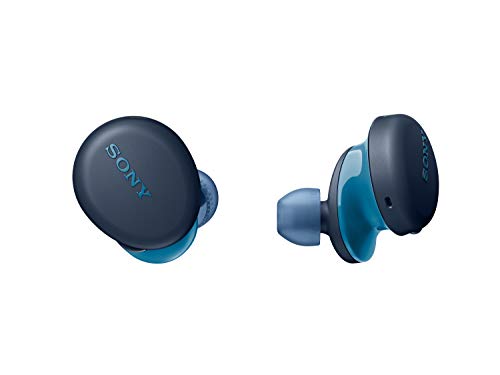 Sony WFXB700 - Auriculares True Wireless (Totalmente inalámbrico, Bluetooth, Extra Bass, Micro para llamadas Manos Libres, 18h de batería, Resistencia IPX4), Azul (WFXB700L)