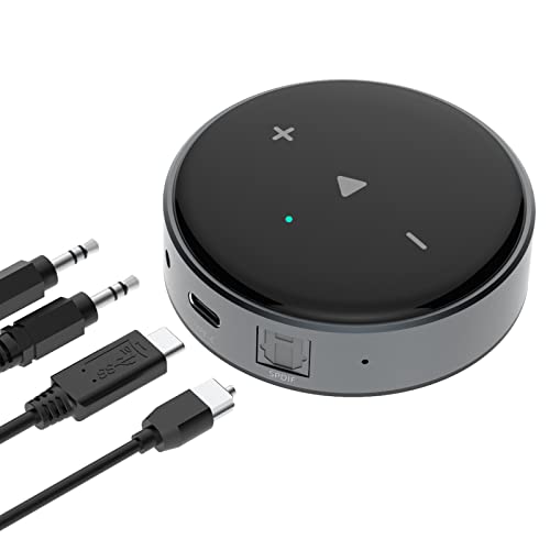 Wiim Mini Airplay 2 Music Streamer, WiFi y Bluetooth Receptor de audio multisala / multizona dentro de Spotify / Tidal Connect y 192khz / 24bit Hi-Res Audio, funciona con Siri y Alexa Voice Assistant.