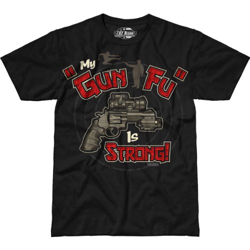 7.62 Design Hombres Gun-Fu T-Shirt Negro tamaño M