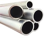 Tubo redondo de aluminio, 50 mm x 10 mm x 1000 mm, 10000