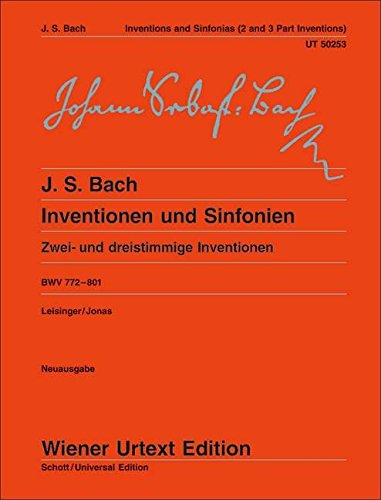 Inventionen Und Sinfonien Bwv 772-801 Piano (Wiener Urtext): BWV 772 - 801 / Zwei- und dreistimmige Inventionen