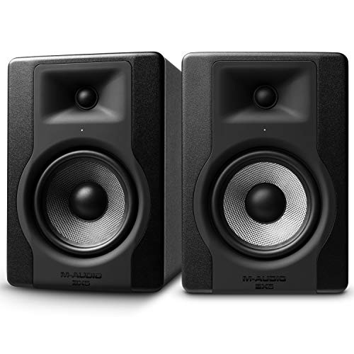 M-Audio BX5 D3 Pair – Par de Monitores de estudio / Altavoces activos bidireccionales, 100 W con woofer de 5” para producción musical y mezcla de música, con función Acoustic Space Control incorporado