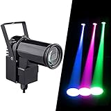 Luces de Escenario Led, 9w Led Foco Luz, RGB 3 in 1Luz de Efecto Etapa, Luces Colores Discoteca, Spotlight uso para Bola de Espejos