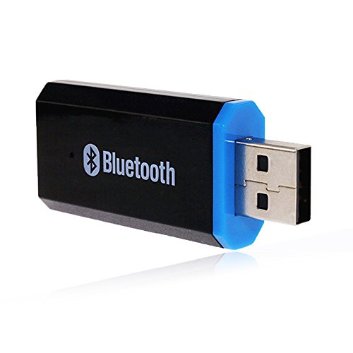 Adaptador USB receptor de audio inalámbrico por Bluetooth, para el sistema de sonido del coche, estéreo de casa/coche, altavoces portátiles, auriculares, con cable de 3,5 mm (bl)
