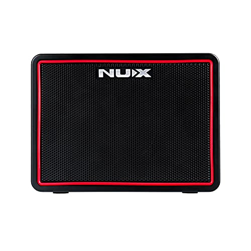 Amplificador de guitarra de sobremesa portátil Nux Mighty Lite BT (alimentado por un adaptador de red de 9 V, conexión USB mediante powerbank o pilas de tamaño 6AA), negro.
