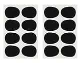 Wommty Alto / Tenor Sax Clarinete Boquilla Parches Pads Cojines, (0,8 mm), Color Negro, 16 Piezas