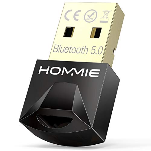 Adaptador de Bluetooth 5.0,Hommie Bluetooth USB PC Window7/8/8.1/10, Adaptador Bluetooth para Auricular/Altavoz/Ratón/Teclado,Buletooth USB Plug y Play Emisor Receptor EDR y 4.0BLE Tecnología