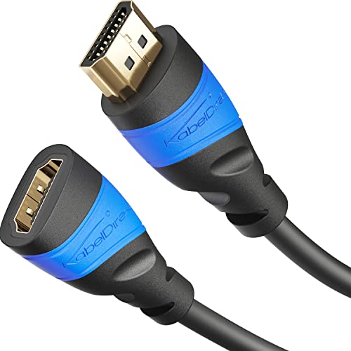 KabelDirekt – 10m Cable de Extensión HDMI, Compatible con (HDMI 2.0a/b, 2.0, 1.4a, 4K Ultra HD, 3D, Full HD 1080p, HDR, ARC High Speed con Ethernet, PS4, Xbox, HDTV), Top Series