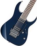 IBANEZ RG Prestige - Guitarra eléctrica (7 cuerdas, color azul oscuro (RG2027XL-DTB)