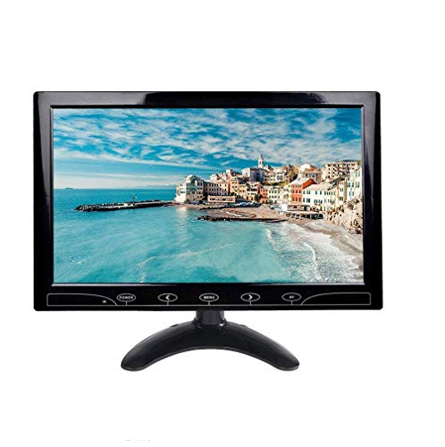10.1 Pulgadas LCD Monitor, 1024x600 HDMI Pantalla con Control Remoto & Entrada de HDMI/Audio/VGA/AV/para PC,CCTV,DVR,DVD,Cámara de Seguridad