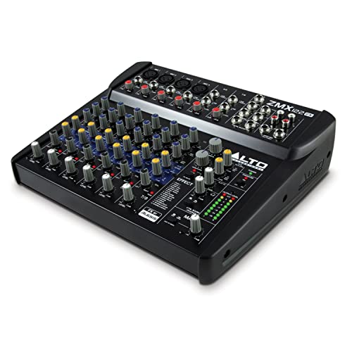 Alto Professional ZMX122FX - Mesa de mezclas compacta de 8 canales con efectos incorporados, cuatro entradas de micrófono XLR y dos entradas estéreo