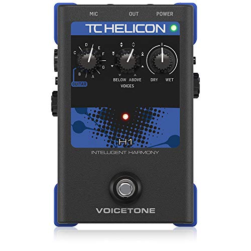 TC Helicon VOICETONE H1 Stompbox de un solo botón para armonía vocal controlada por guitarra realista