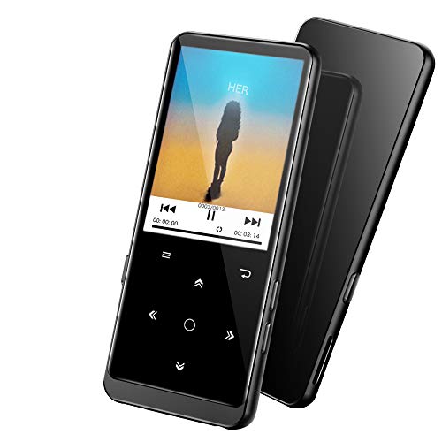 32GB Reproductor MP3 Bluetooth 4.2-SUPEREYE MP3 Player con Grabarora, FM Radio, con Pantalla de Color de 2.4' y Botón Táctil, Soporte hasta 64GB Tarjeta(Brazalete Deportivo, Auriculares incluidos)