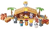 Fisher-Price Little People, pack de 12 figuritas Conjunto de Belén, juguetes bebés +1 año (Mattel J2404)