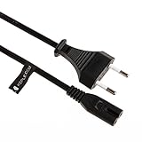 Cable de alimentación eléctrico Compatible con Samsung Toshiba LG Sharp Sony TV | con Euro enchufe | Figure 8 conector