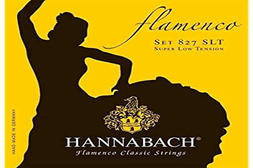 Hannabach Cuerdas para Guitarra Clásica, Serie 827 Tensión Muy Bajo Flamenco Classic - juego 3 cuerdas agudas (Mi1+Si2+Sol3)