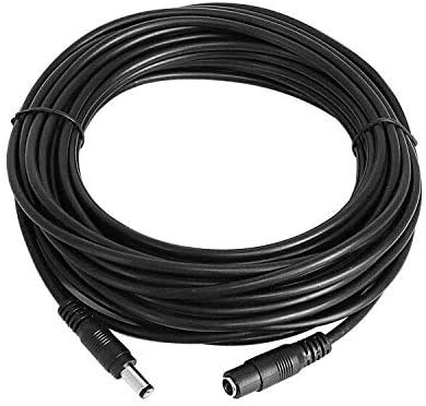 Hiseeu Cable de Extensión de Alimentación de 5,5 mm x 2,1 mm para Adaptador de Corriente DC 12 V, Cable de Extensión de Alimentación Macho Hembra 20 AWG para Cámaras de NVR Independiente/Cámara IP