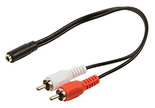 Valueline VLAP22255B02, Cable Adaptador, Negro/Rojo/Blanco