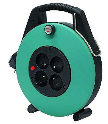Brennenstuhl 1102781 Confort-Line CL-X Enrollador de cable eléctrico 10 m H05VV-F 3G1,0, color verde