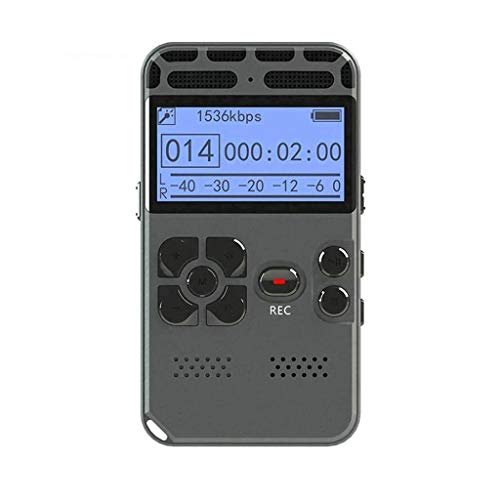 Grabadora De Voz Espia Grabadora digital de voz 8GB Mini grabadora activada por voz, soporte de audio de alta definición con pantalla de MP3 USB LED jugador de grabación de la reunión Conferencia Grab