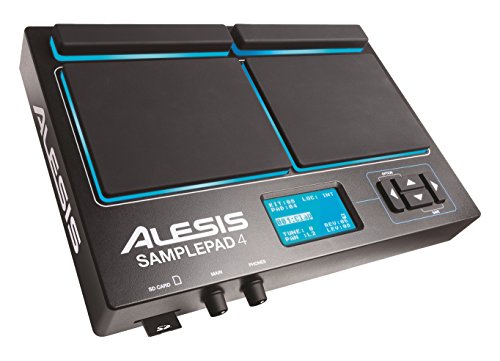 Alesis Sample Pad 4 - Instrumento multi-pad y controlador MIDI para percusiones y para disparar samples con ranura para tarjeta SD/SDHC