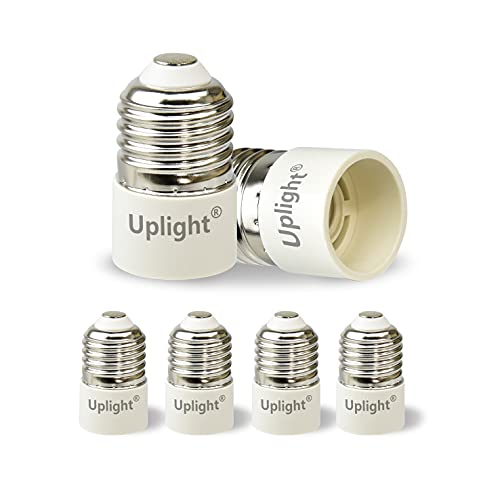 Uplight Adaptador E27 a E14,Conversor Bombilla E27 a E14,E27 Socket Convertidor para Bombillas LED y Bombillas Incandescentes,Paquete de 6.