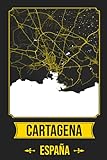 CARTAGENA España Cuaderno: Squareious de la Ciudad de CARTAGENA, Hoja Forrada, Diario 200 PÁGINAS, 6x9