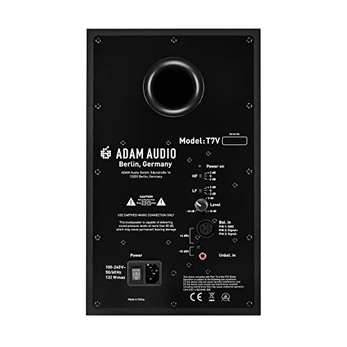 Adam T7V - Monitor de estudio activo, 110 dB, negro