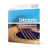 D'Addario EJ16, cuerdas de bronce fosforado para guitarra acústica, blandas, 12-53