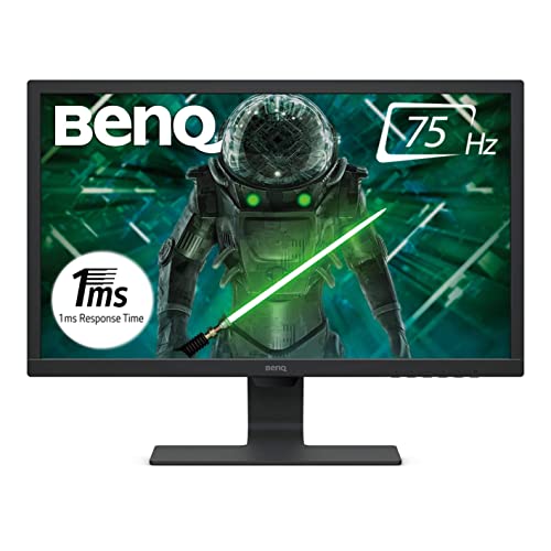 BenQ GL2780 - Monitor Gaming de 27' FullHD (1920x1080, 1ms, 75Hz, HDMI, DisplayPort, DVI, VGA, Altavoces, Eye-care, Sensor Brillo Inteligente, Flicker-free, Low Blue Light, antireflejos) - Color Negro