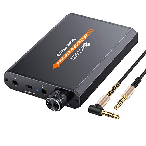 Neoteck Amplificador de Auriculares Portátil 3.5mm Audio Recargable HiFi con Batería de Litio y Cáscara de Alumnio Ideal para MP3 MP4 Phones iPods Ordenadors Laptops