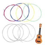 LIUJZZJ 2 Sets Cuerdas de Ukelele Cuerdas de Ukelele Acústicas Cuerdas de Nylon Repuesto de Accesorios para Ukelele Colorido Blanco