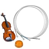 Universal De Cuerdas De Violín, Cuerdas De Acero Para Violín g/ d/ a/ e, Cuerdas De Repuesto para Violín De Acero, Instrumentos De Cuerda Accesorios, Para Tamaños Violín 4/4 y 3/4, Con Colofonia