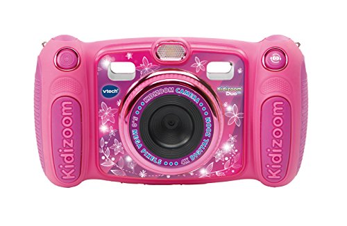 VTech - Kidizoom Duo 5.0 cámara de fotos digital para niños, 5 megapíxeles, pantalla a color, 2 objetivos, color rosa, versión inglesa