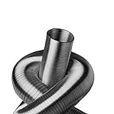 Alu tubo flexible de 5 M 50 mm forrado de, Alu tubo de ventilación 5 M 50 mm Alu-Flex-tubo Alu tubo de ventilación