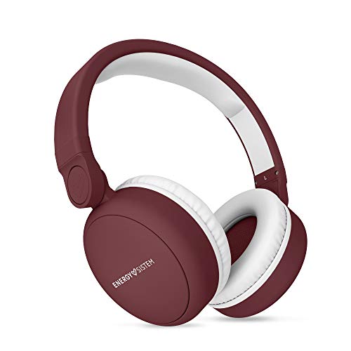 Energy Sistem Headphones 2 - Auriculares con Bluetooth (Over-Ear, Audio-In, Long Battery Life, 180 Plegable) Rojo