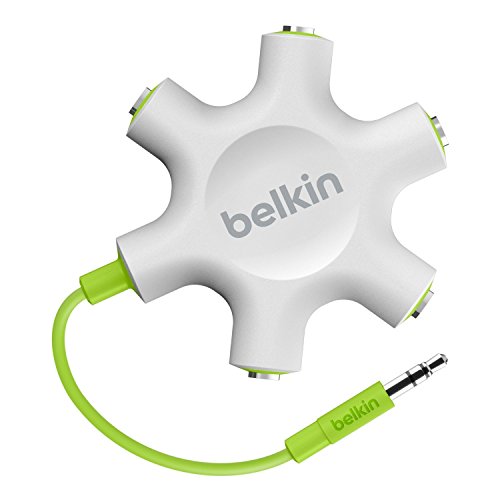 Belkin F8Z274BT - Distribuidor para auriculares parapara iPhone 11/11 Pro/11 Pro Max, XS/XS Max, XR/X, SE, 8/8+, Samsung Galaxy Note9, S10/S10+/S10e y otros, blanco