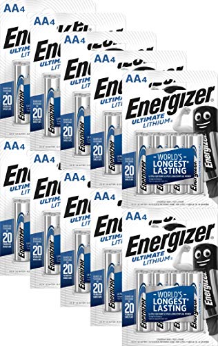 Energizer Ultimate Lithium - Lote de pilas L91 AA (3000 mAh, 1,5 V en blíster, 10 x 4 pilas)